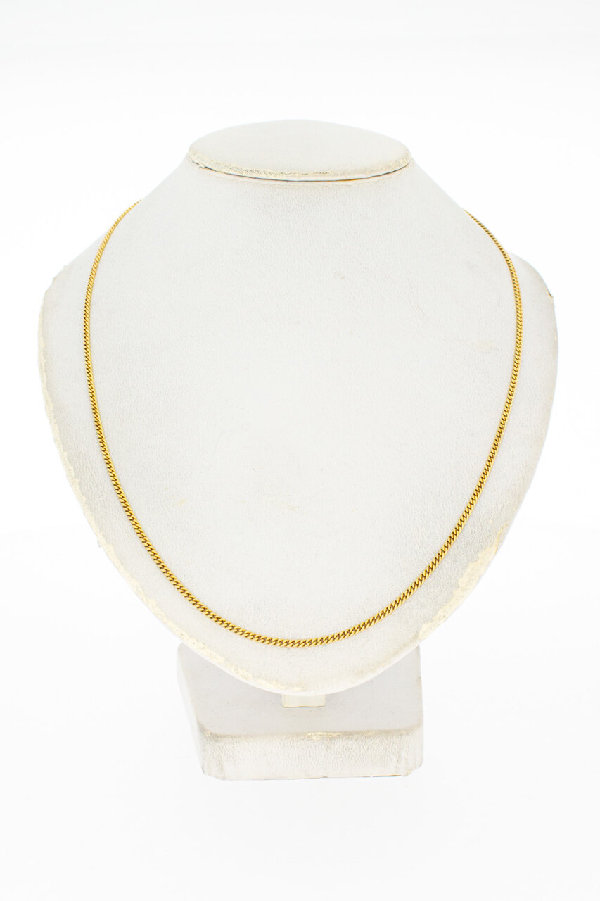 18 Karat goldene Panzer Halskette - 50,7 cm