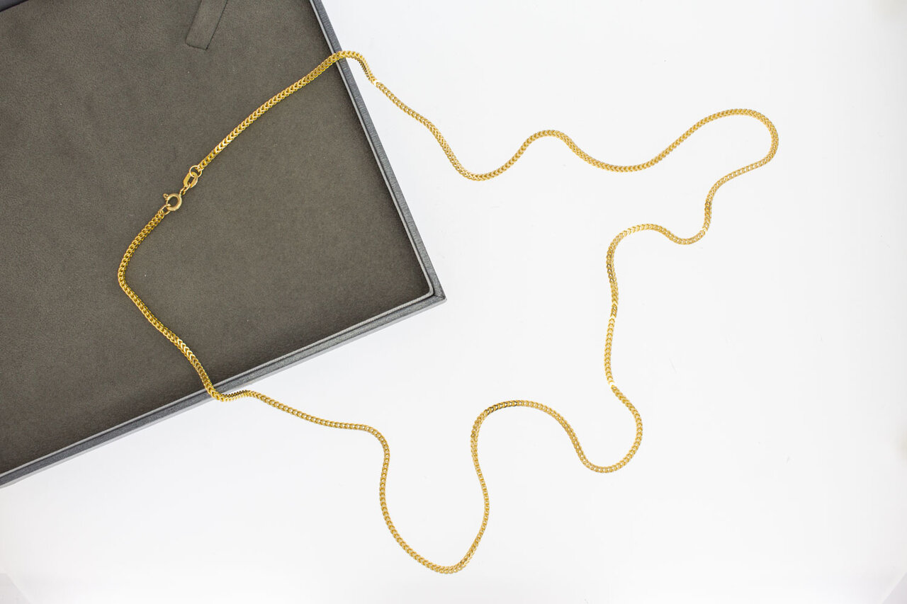 Panzer Kette Rosé Gold 585 - 76 cm