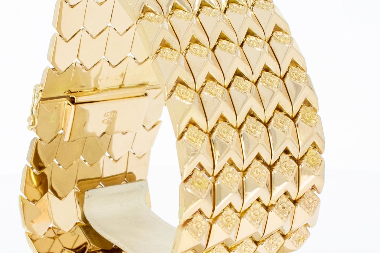 750 Rose Retro Goldarmband - 22,2 cm