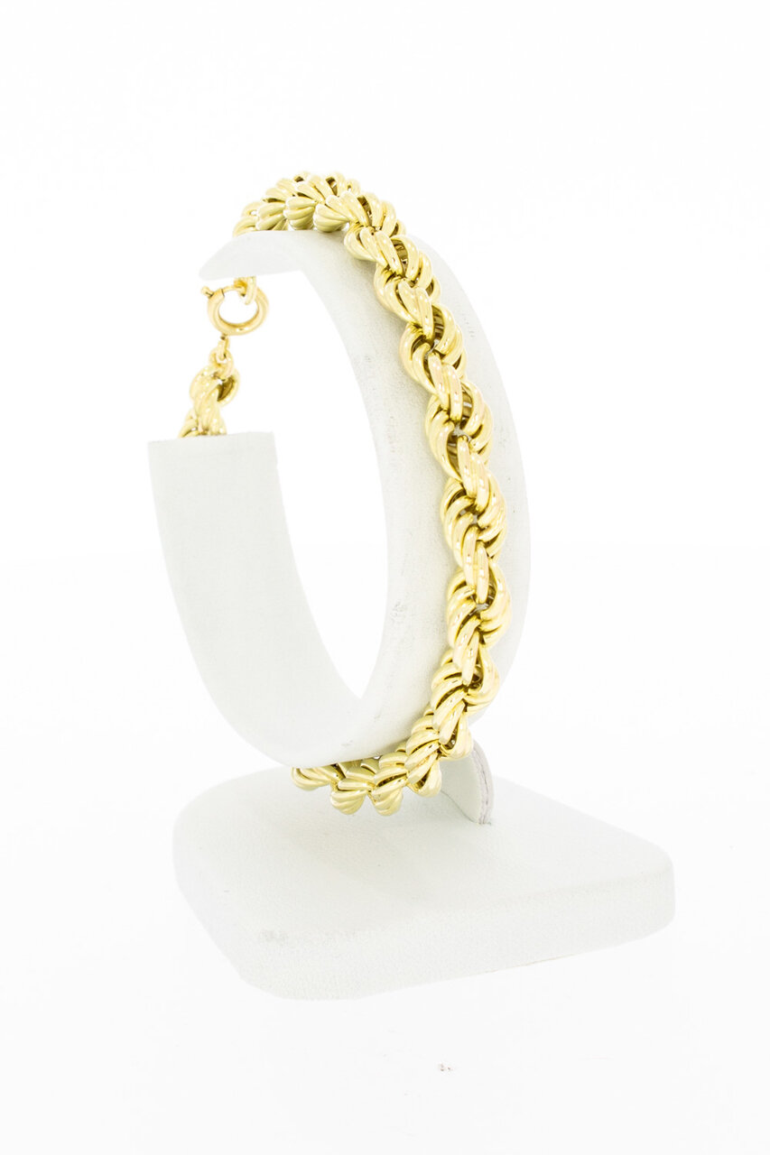 14 Karat Kordel Gold Armband Herren - 19,3 cm