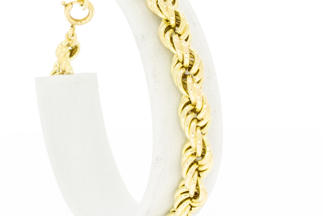 14 Karat Kordel Gold Armband Herren - 19,3 cm