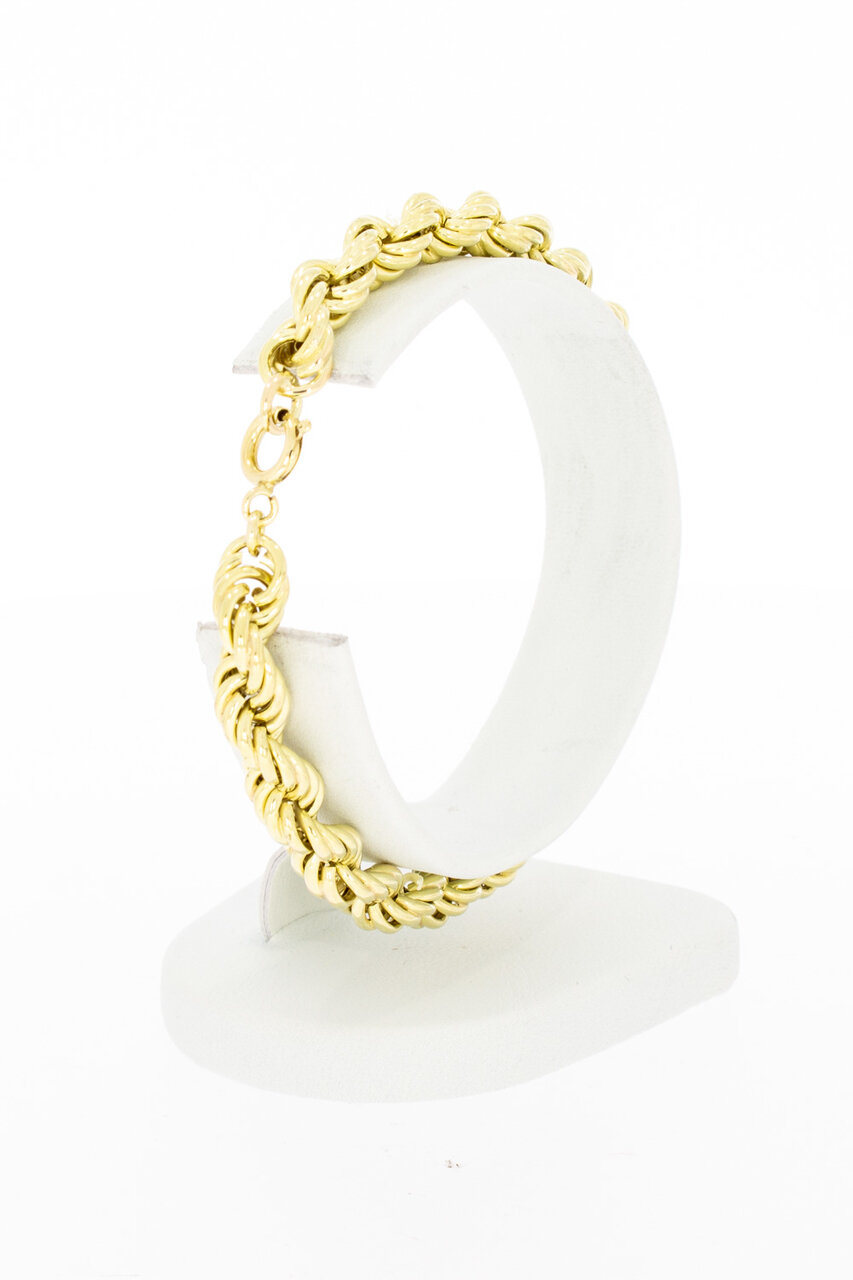 14 Karat Kordel Gold Armband Herren - 19,3 cm