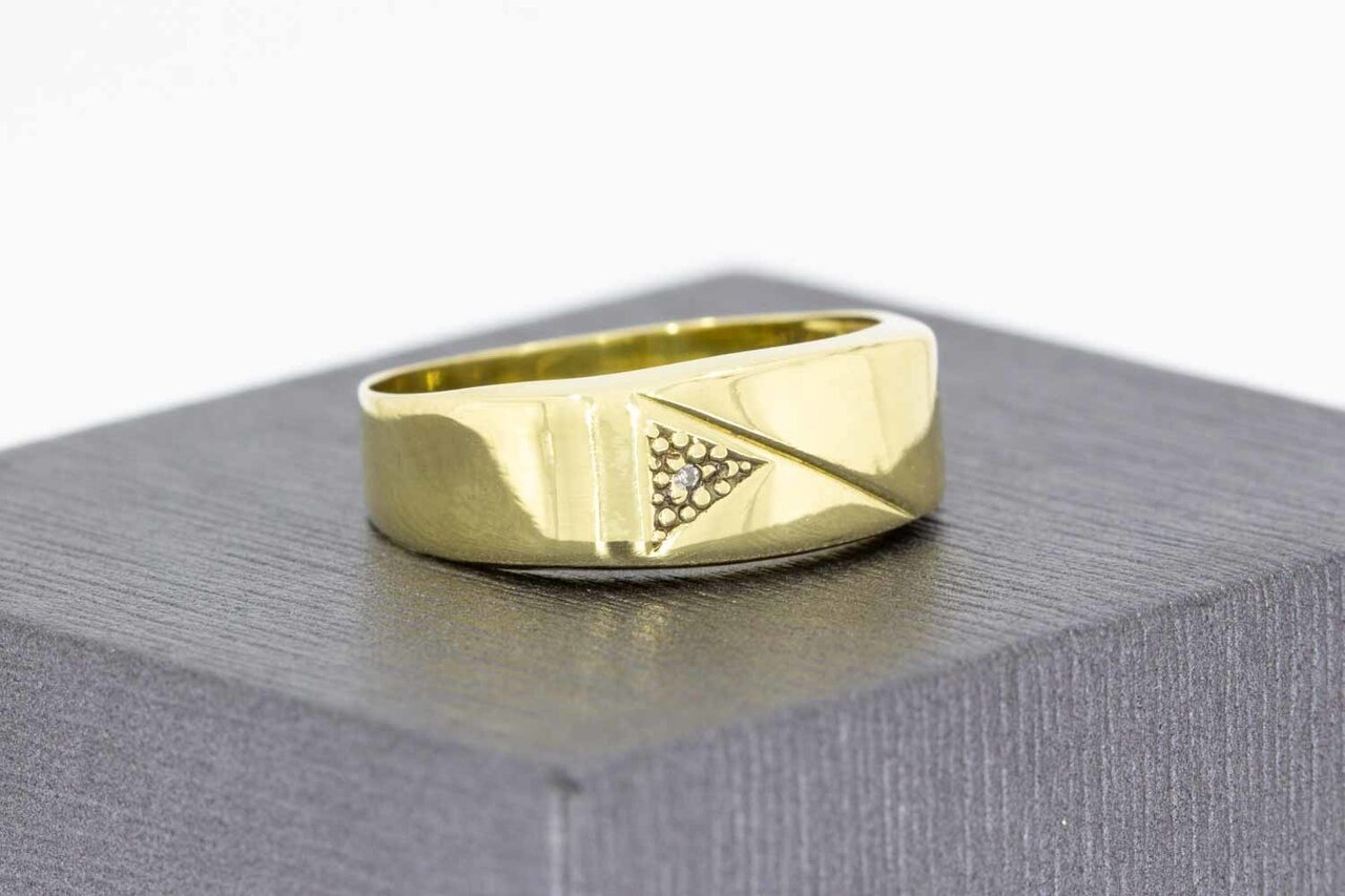 Diamant Goldring 14 Karat - 18,6 mm