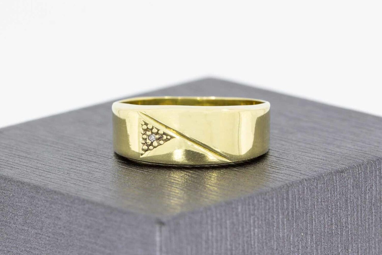 Diamant Goldring 14 Karat - 18,6 mm