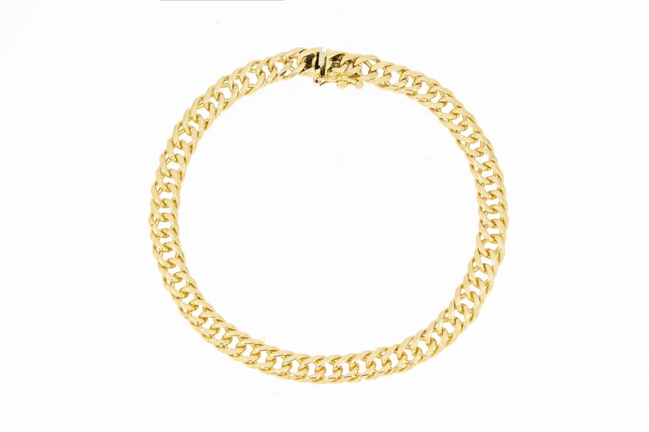 Panzer Armband 14 Karat Gold - 18,9 cm