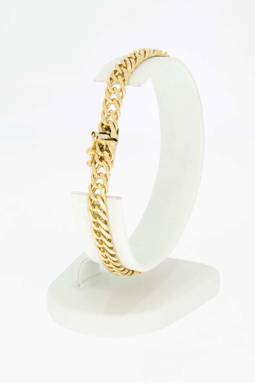 Panzer Armband 14 Karat Gold - 18,9 cm