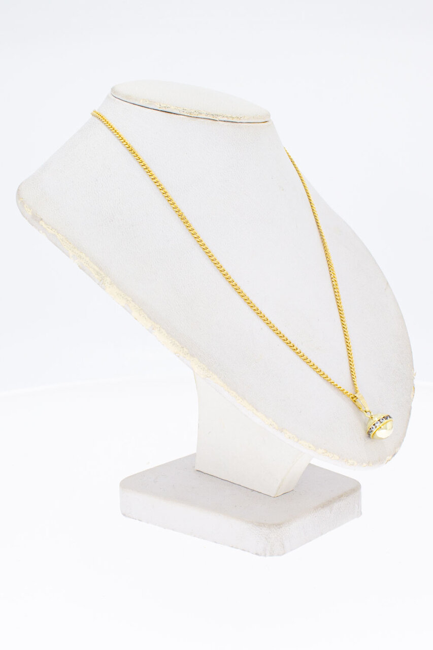 14 Karat Gold Anhänger mit Zirkonia