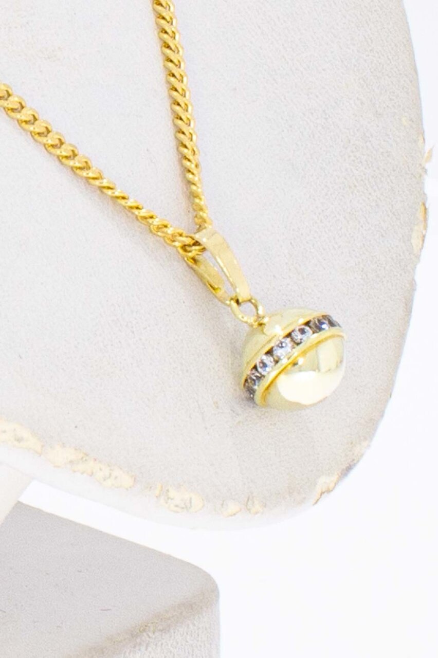 14 Karat Gold Anhänger mit Zirkonia