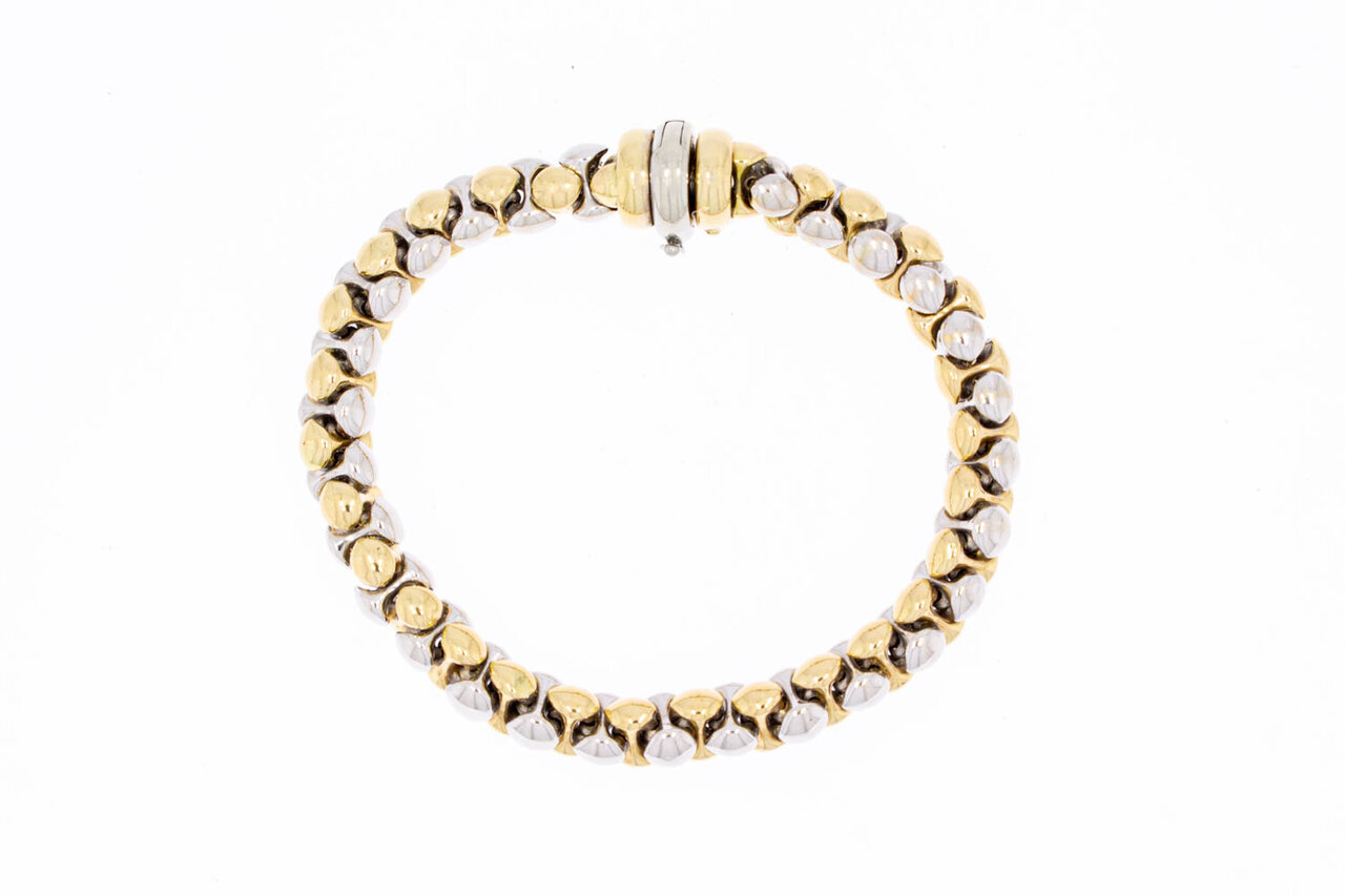 14 Karat Gold Popcorn Armband - 18,5 cm