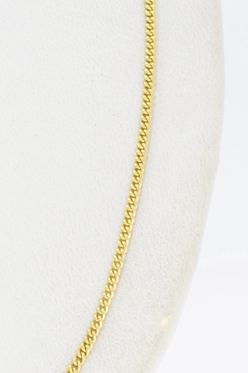 14 Karat Panzer Halskette Gelbgold - 66,8 cm