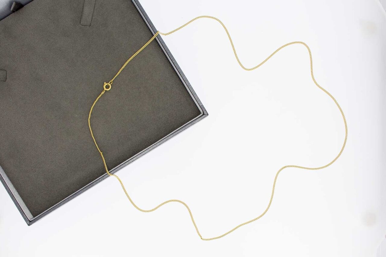 14 Karat Panzer Halskette Gelbgold - 66,8 cm