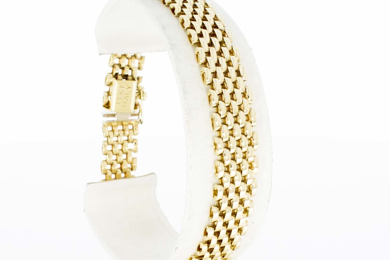 Goldbarren Armband 14 Karat - 19,1 cm