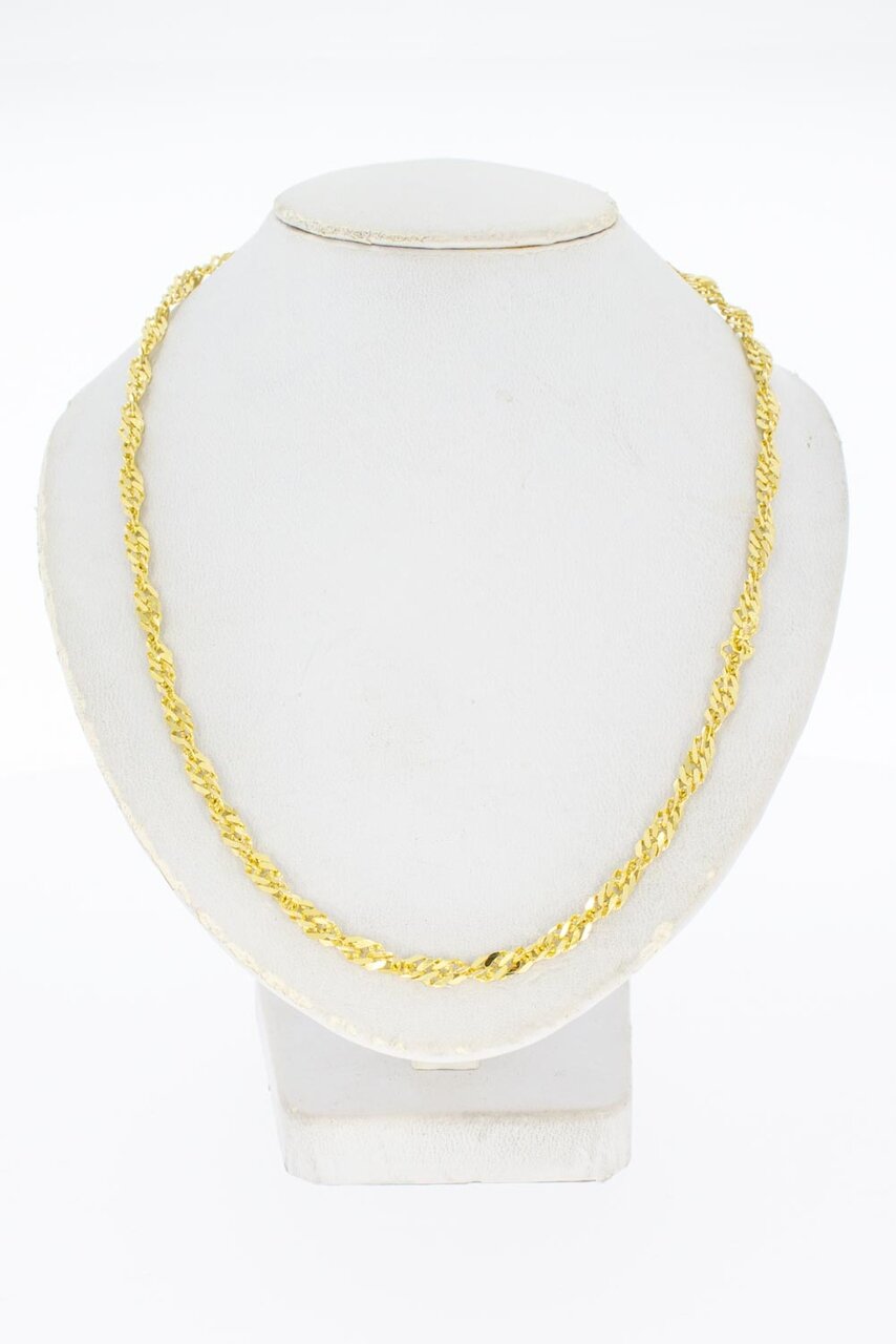 Gedrehte Goldkette 14 Karat - 51,1 cm