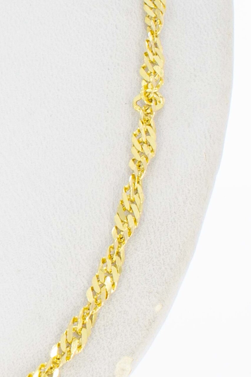 Gedrehte Goldkette 14 Karat - 51,1 cm