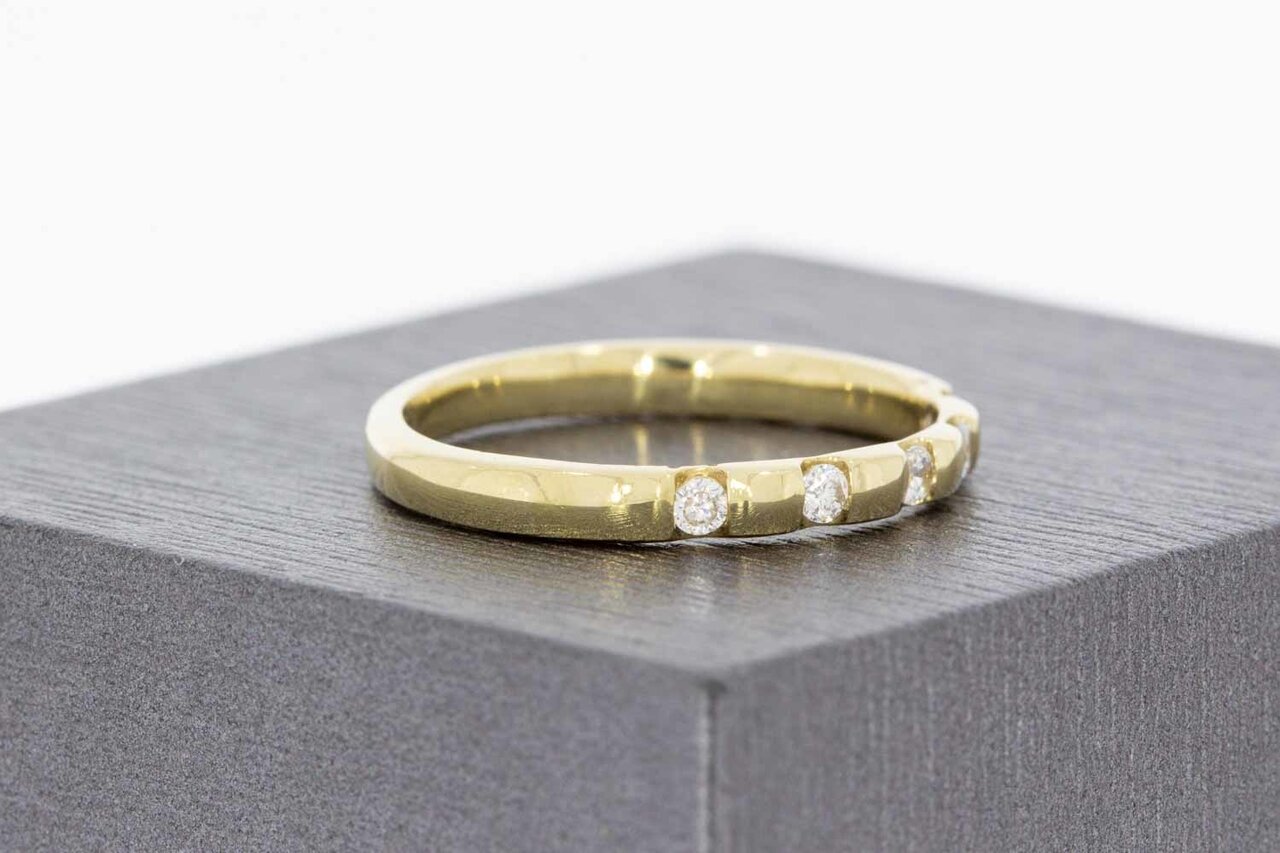 14 Karat Gold Frauenring mit Zirkonia - 18,4 mm