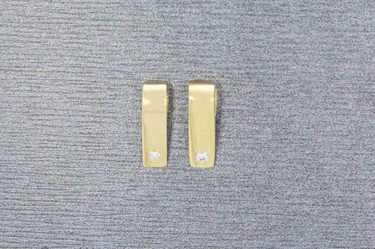 14 Karat Gold anhänger mit Diamant