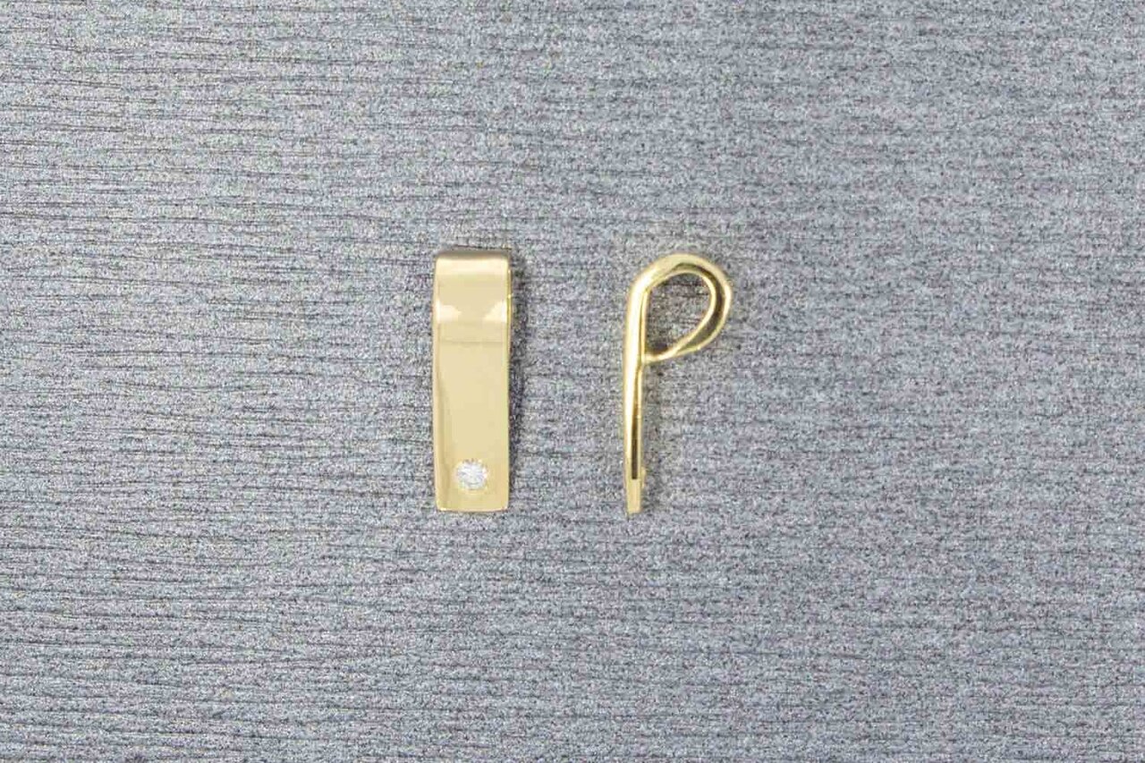 14 Karat Gold anhänger mit Diamant
