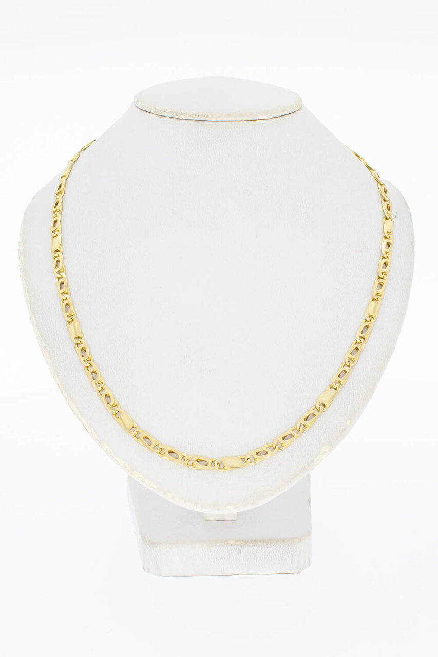 14 Karat Gold Falkenauge Kette - 42,6 cm