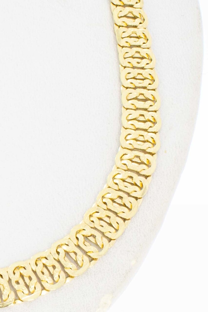 Geflochtene breite Goldkette 585 - 44,7 cm