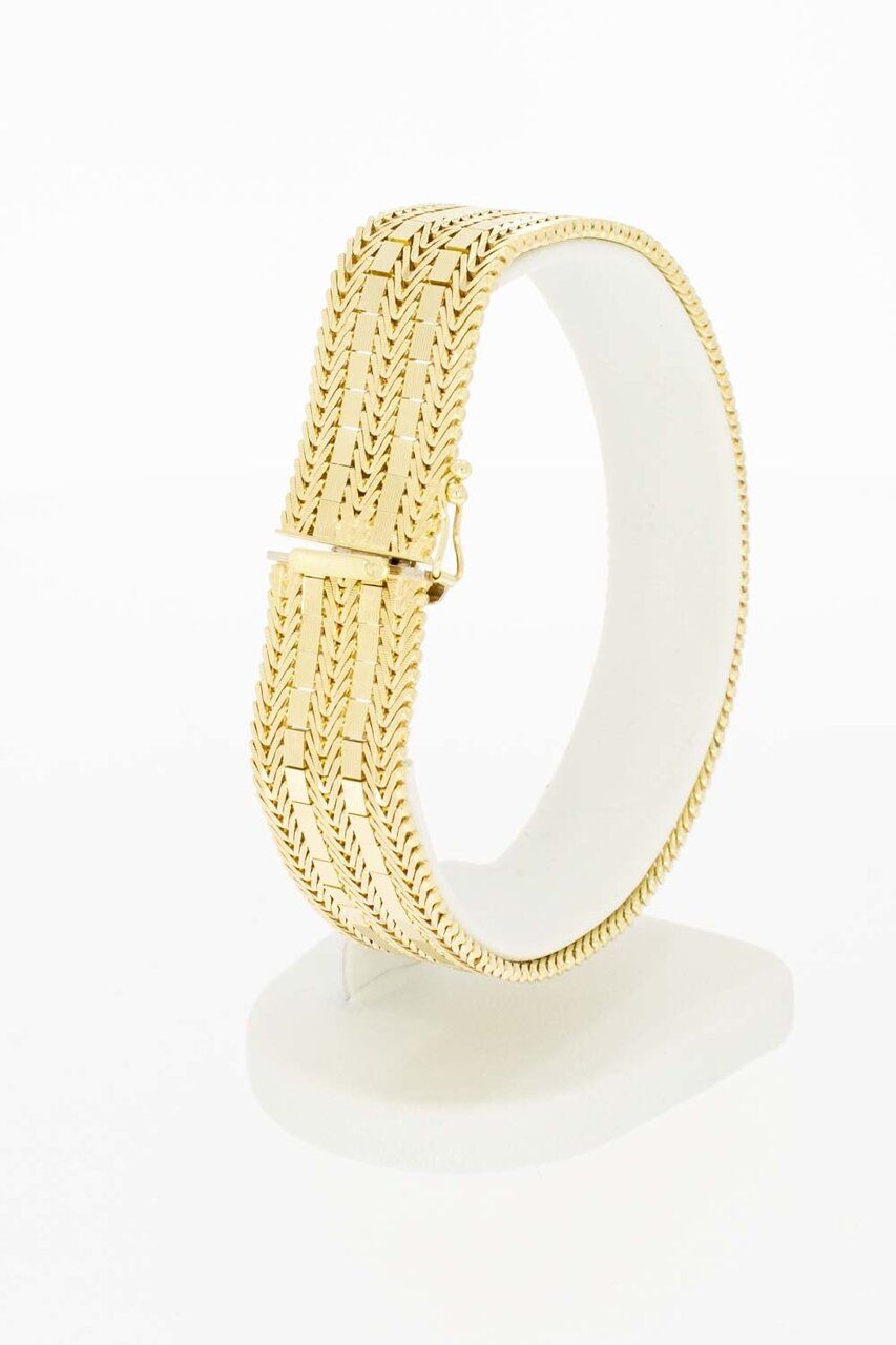 14 Karat breites Goldarmband - 19,8 cm