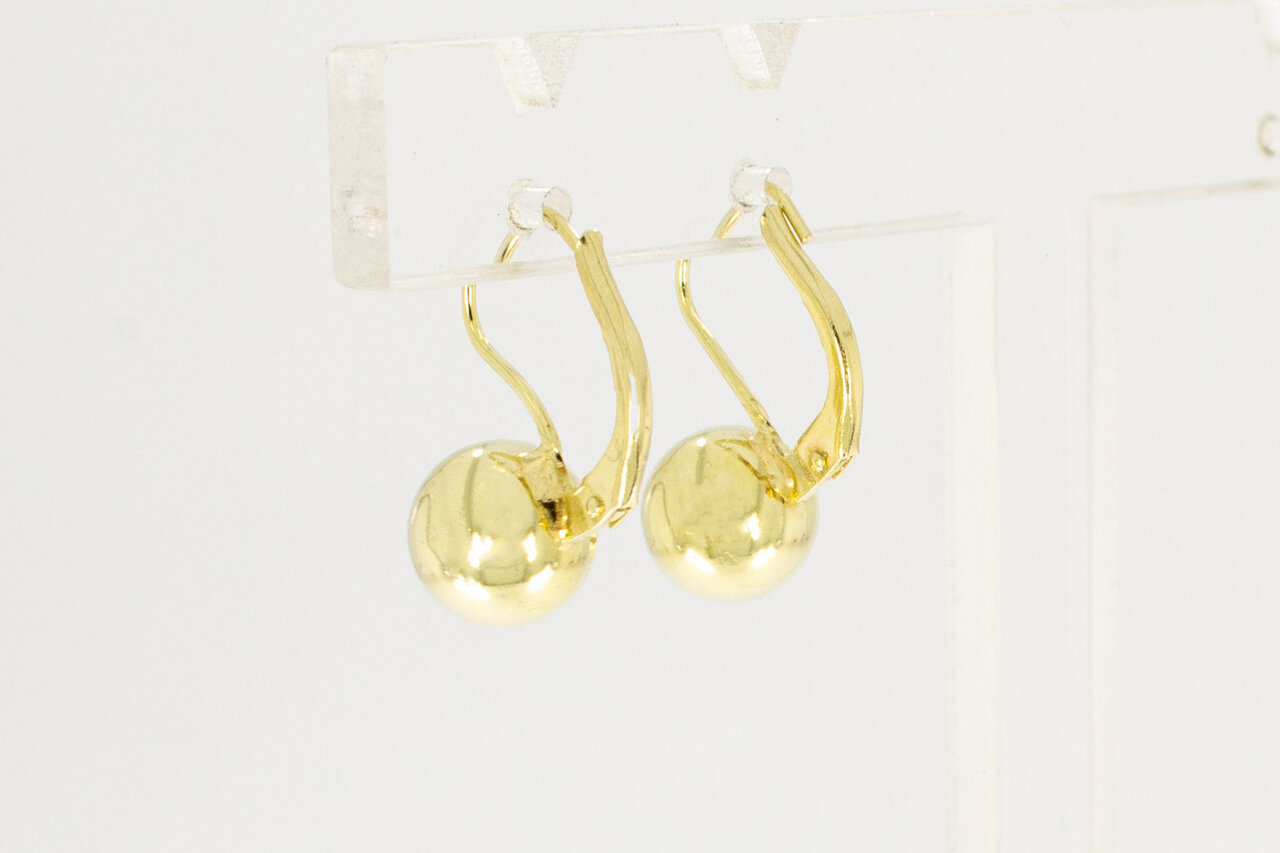 14 Karat gelb Gold Kugel Ohrhänger - 1,7 cm