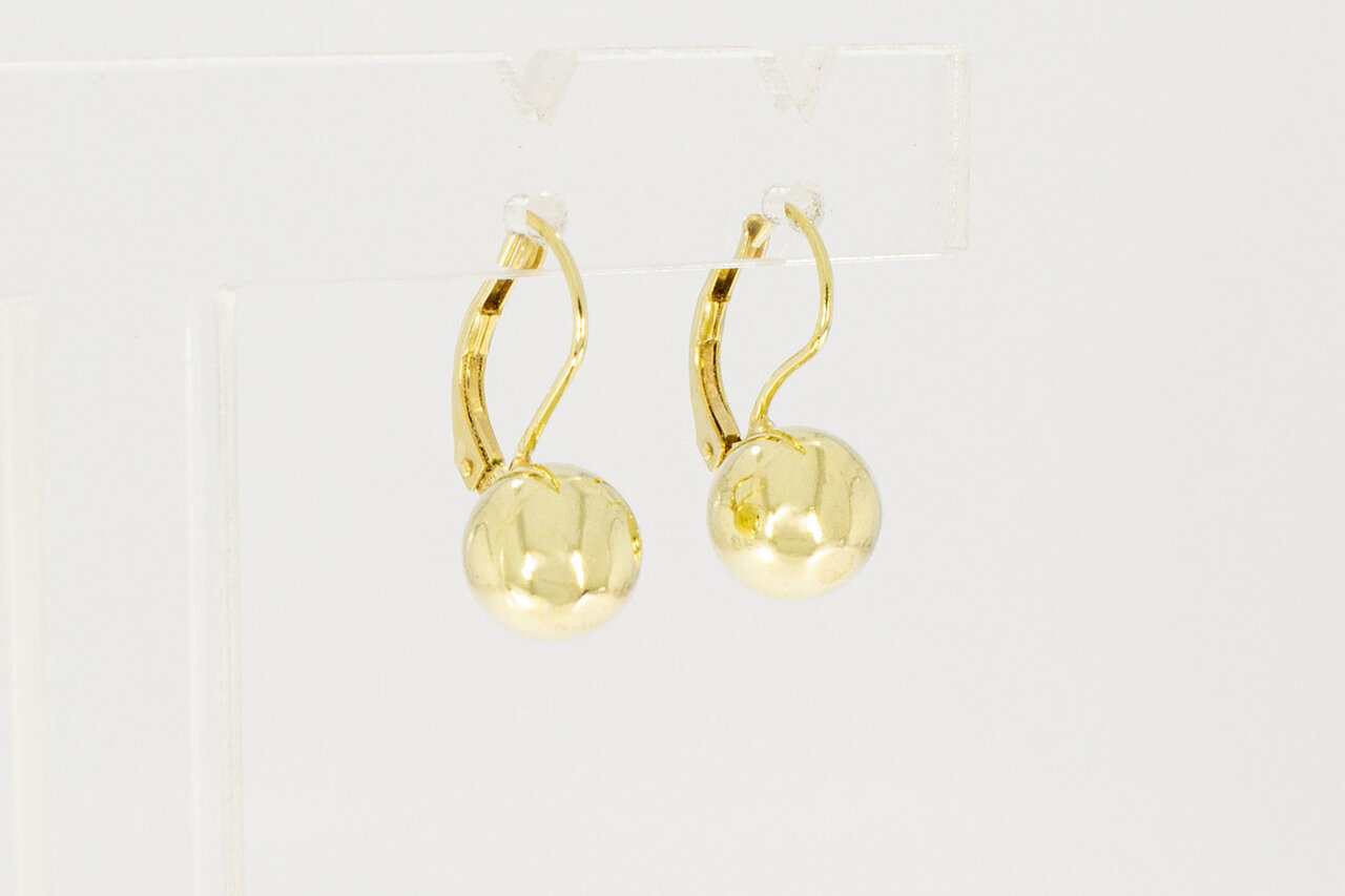 14 Karat gelb Gold Kugel Ohrhänger - 1,7 cm
