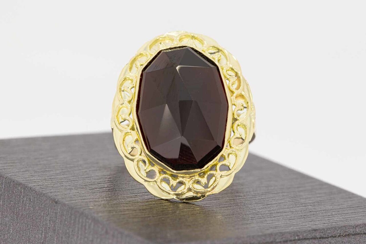 14 Karat Gold Vintage Granat Ring - 17,9 mm