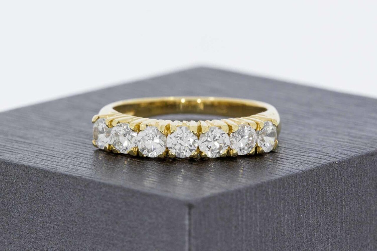 14 Karat Gold Zirkonia Vorsteckring - 17,6 mm