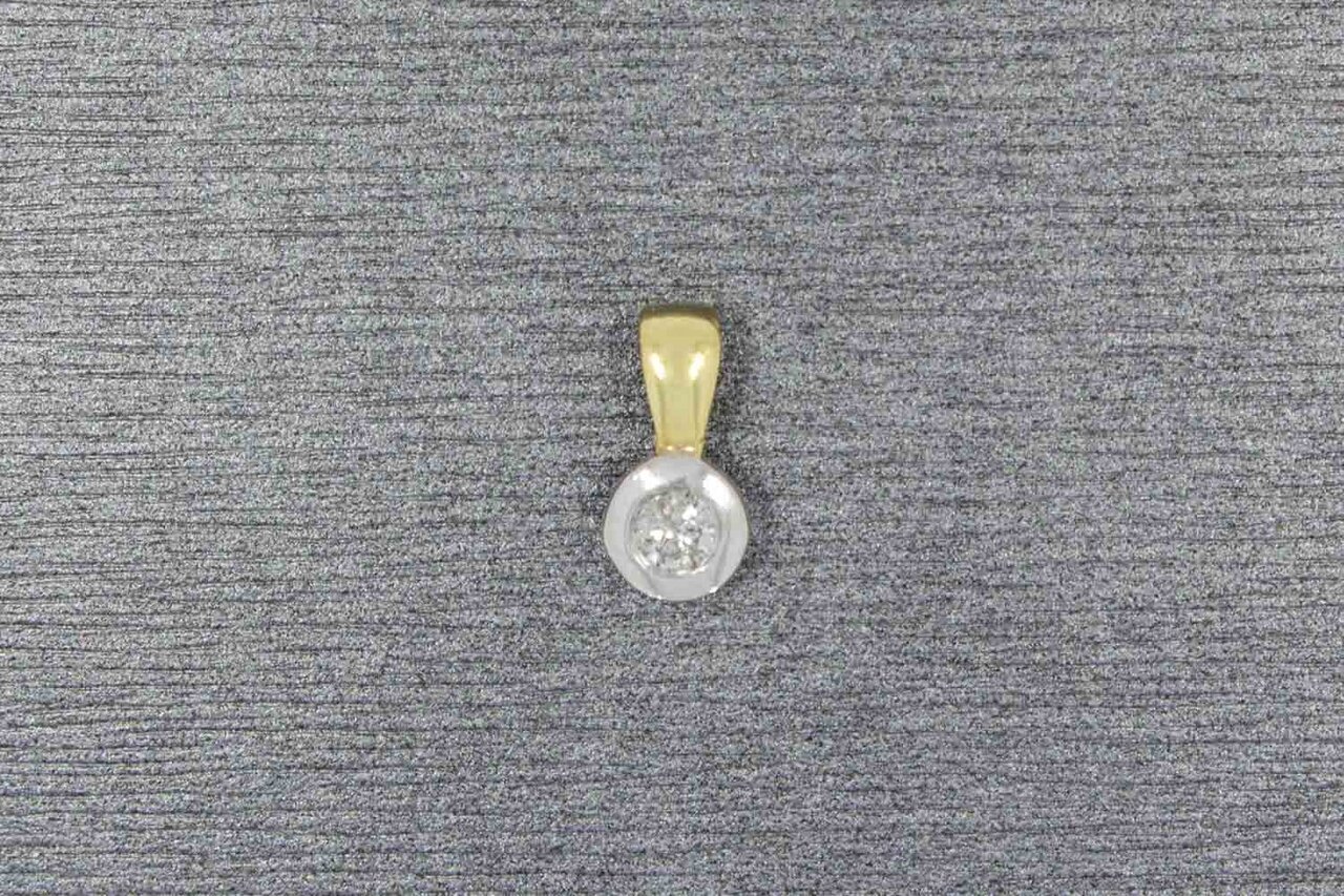 14 Karat Damen Anhänger mit Diamant