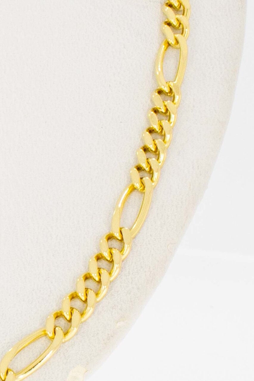 18 Karat Figaro gelbgold Kette - 92 cm