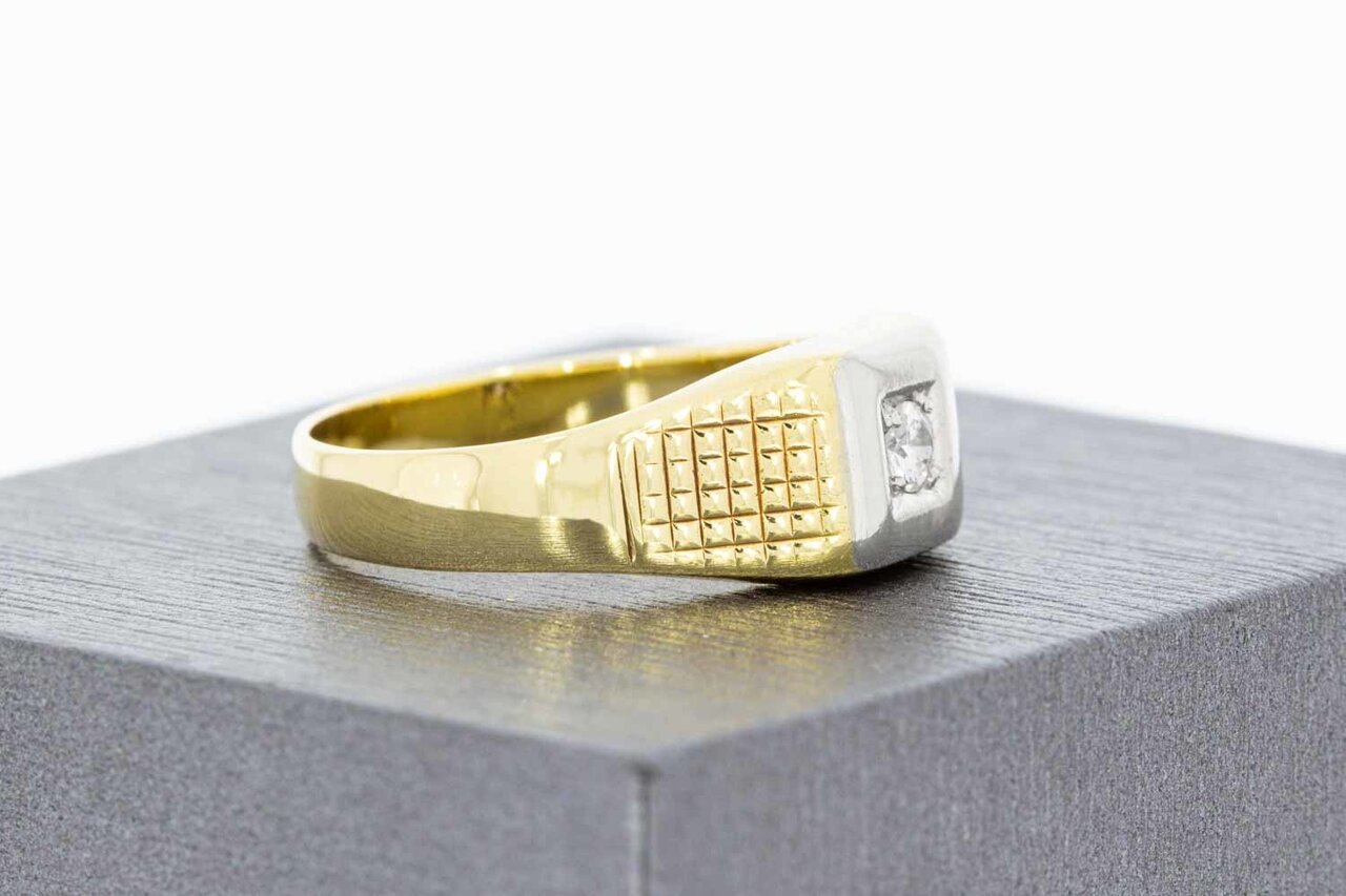 Pinky Diamantring 14 Karat - 19,4 mm