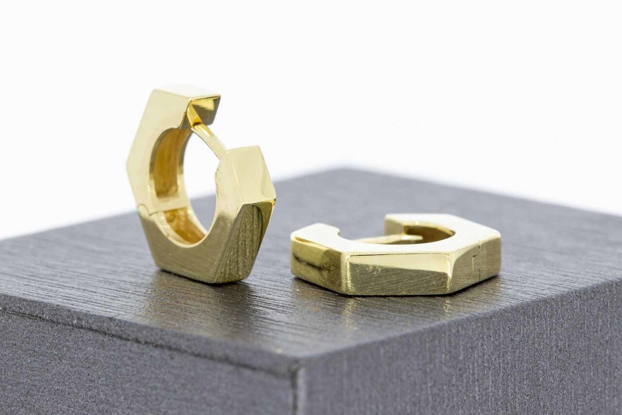 14 Karat gelb goldenene Kreolen - 1,4 cm