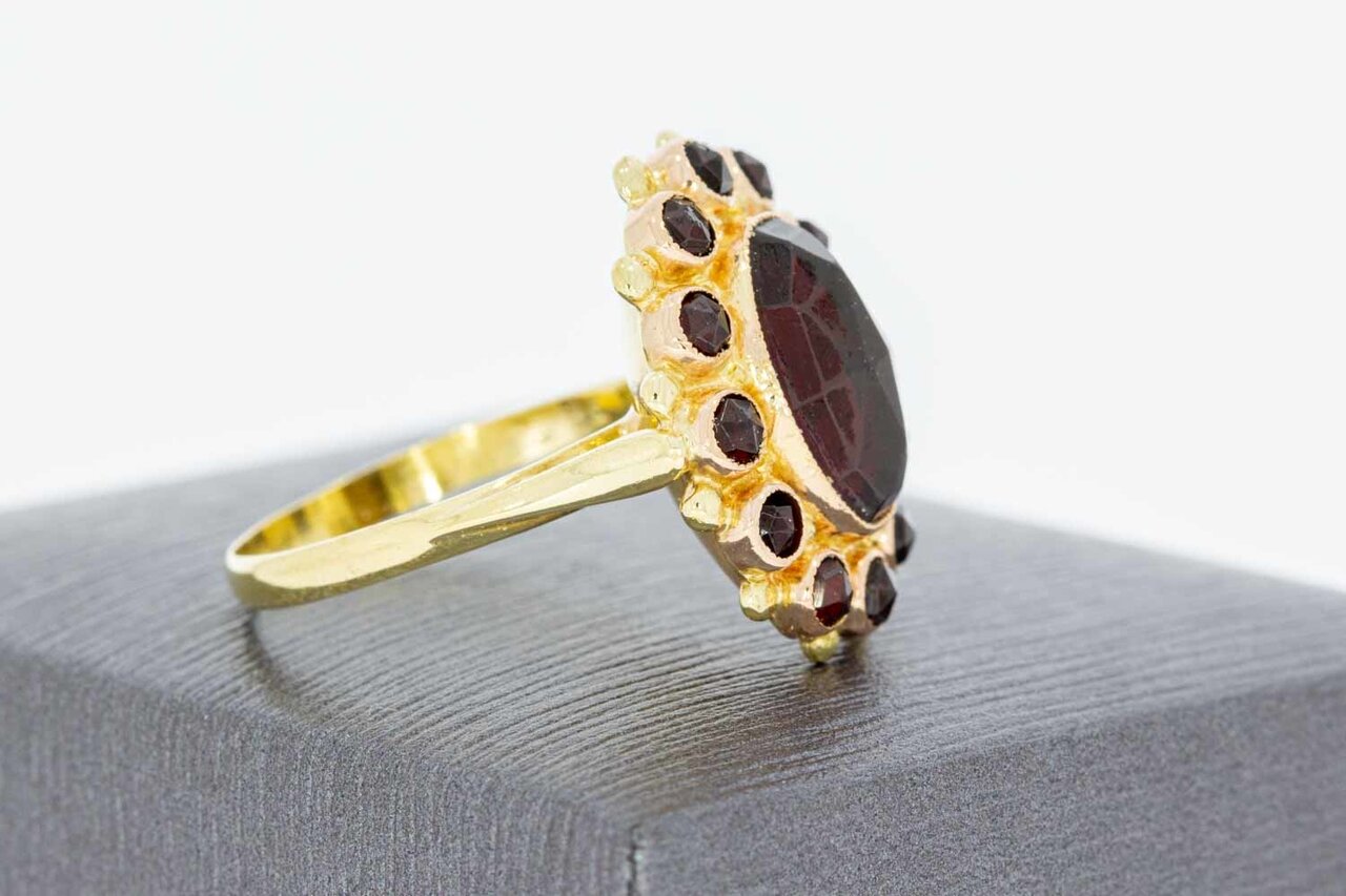 Vintage Granaten- Ring 585 Gold - 17,7 mm