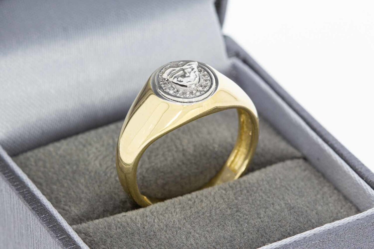 Bicolor 14 Karat Gold Ring - 18,7 mm