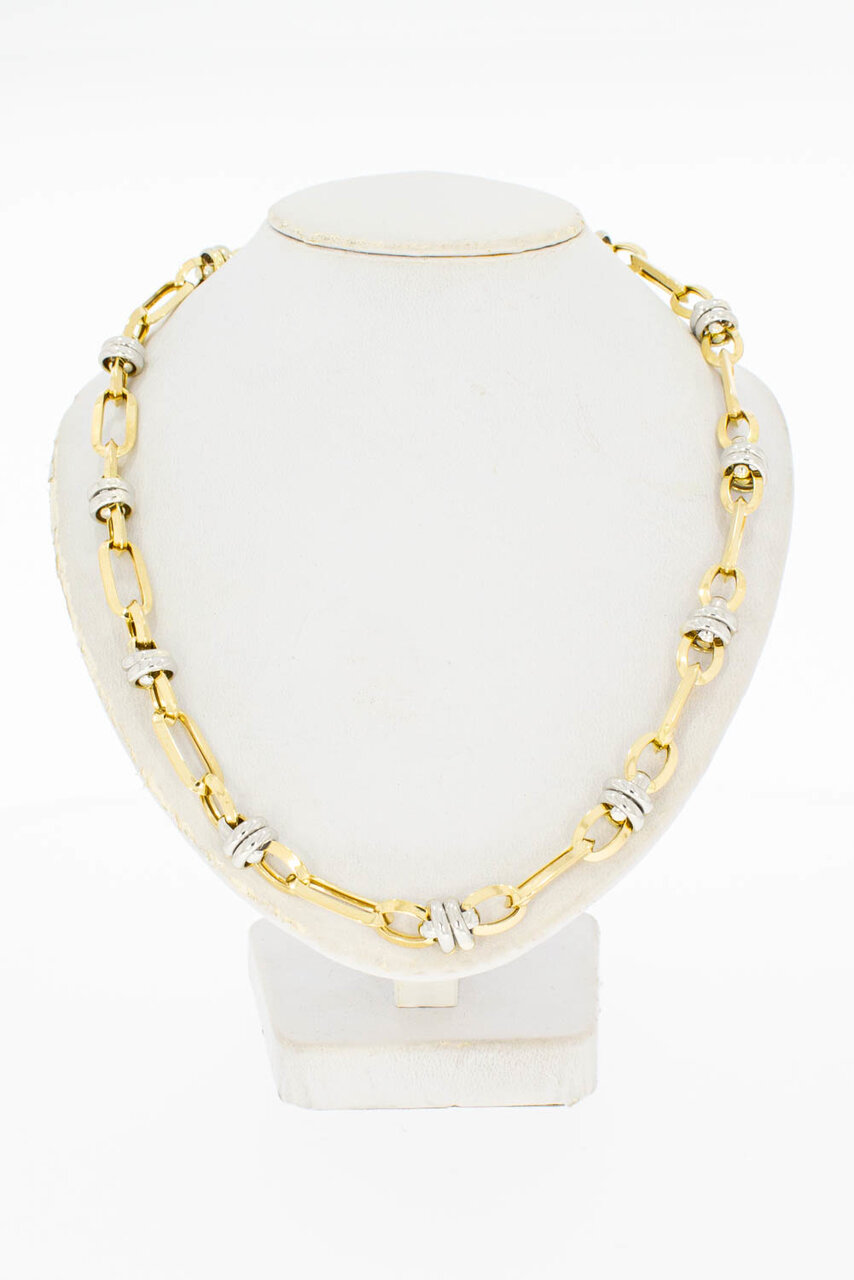 14 Karat bicolor Königskette Gold - 56,2 cm