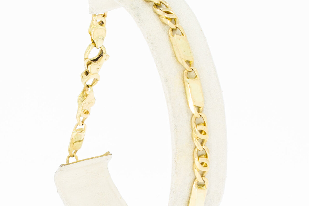14 Karat Falkenaugen Armband - 22,5 cm