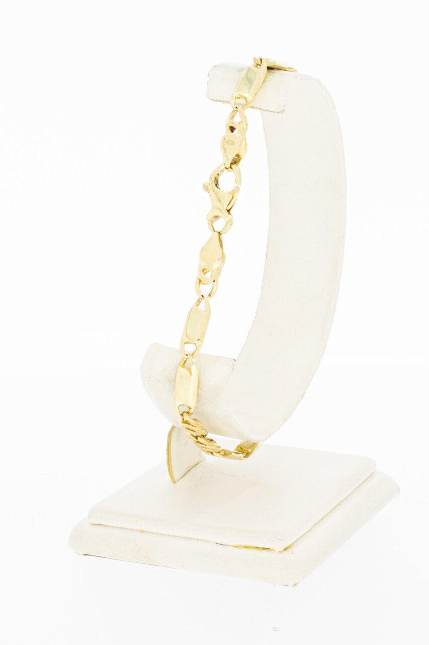 14 Karat Falkenaugen Armband - 22,5 cm