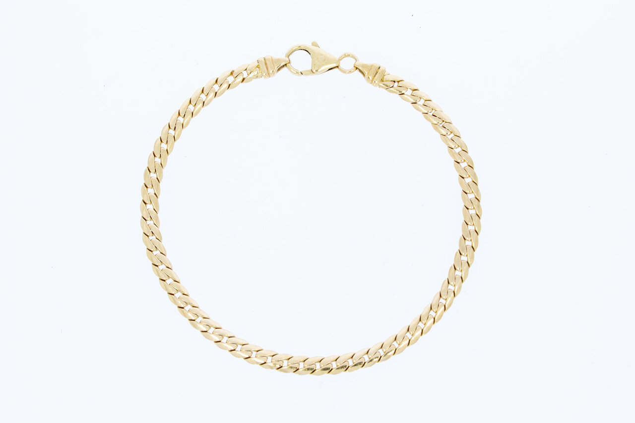 14 Karaat Gourmet goud armband - 22 cm