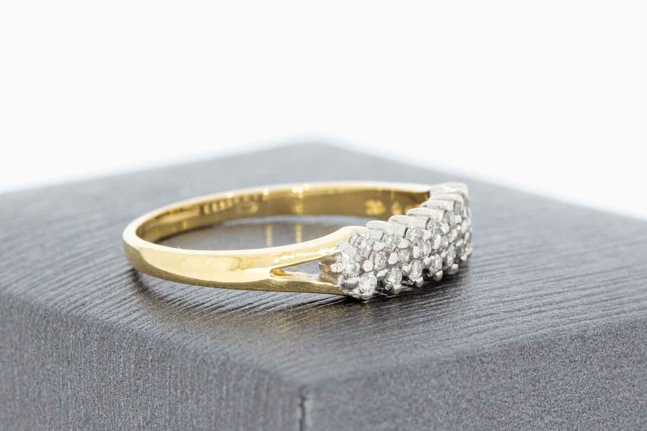 14 Karat Diamant Goldring - 17,7 mm