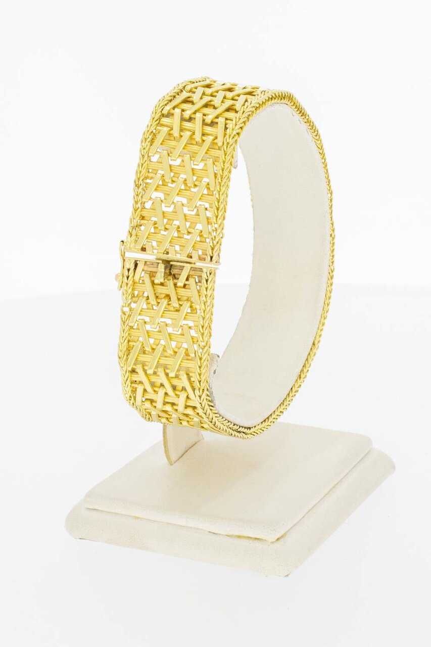 18 Karat breites Goldarmband - 20,3 cm