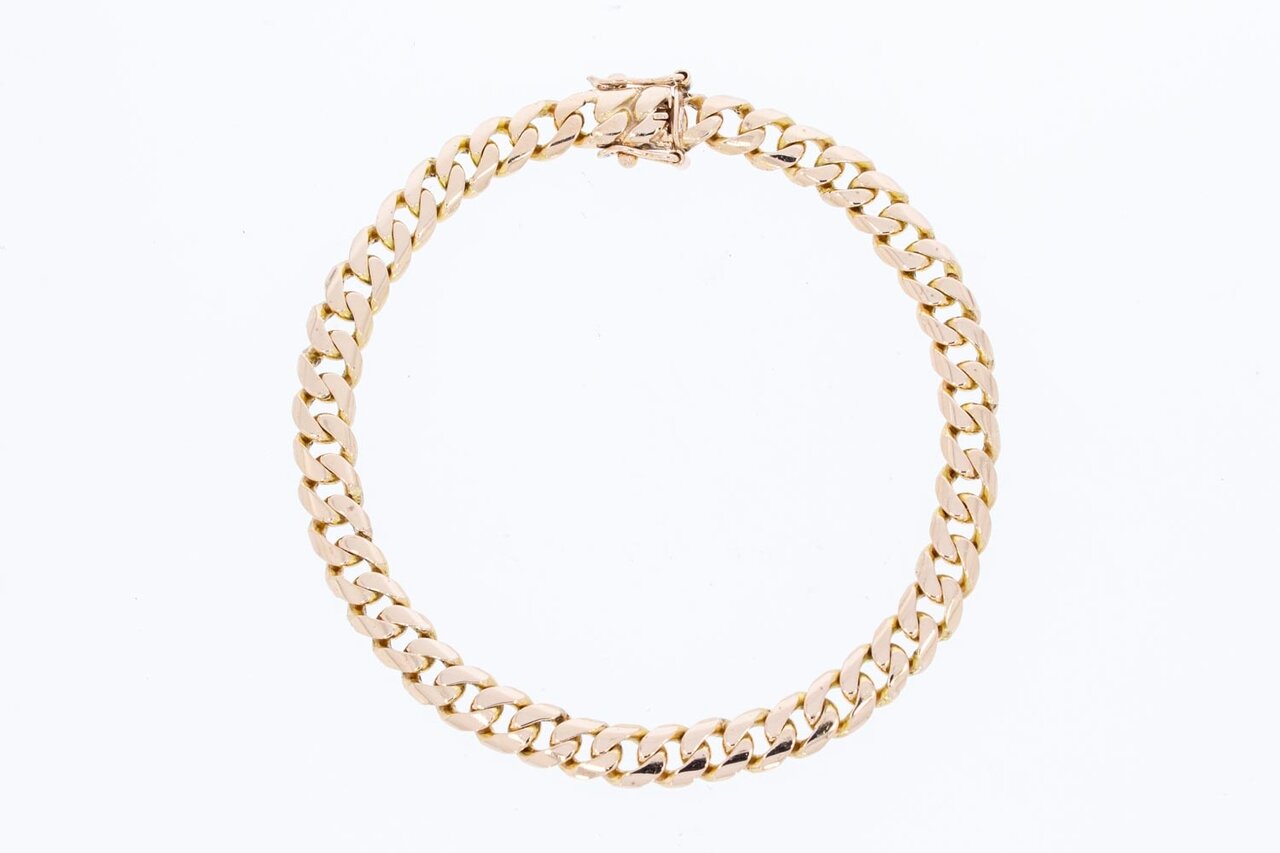 Panzer Goldarmband 18 Karat - 21,3 cm