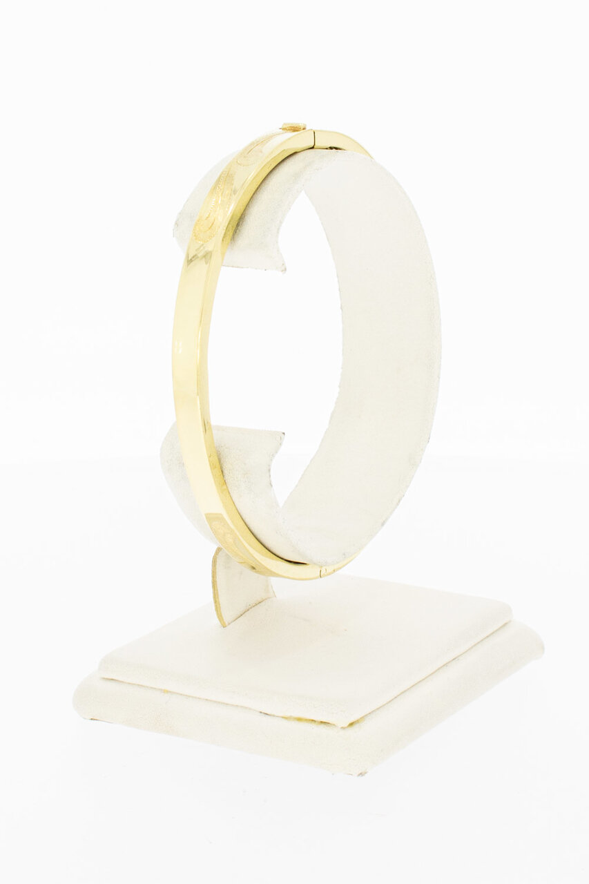 Gemusterte Gelbgold 14 Karat Armreif