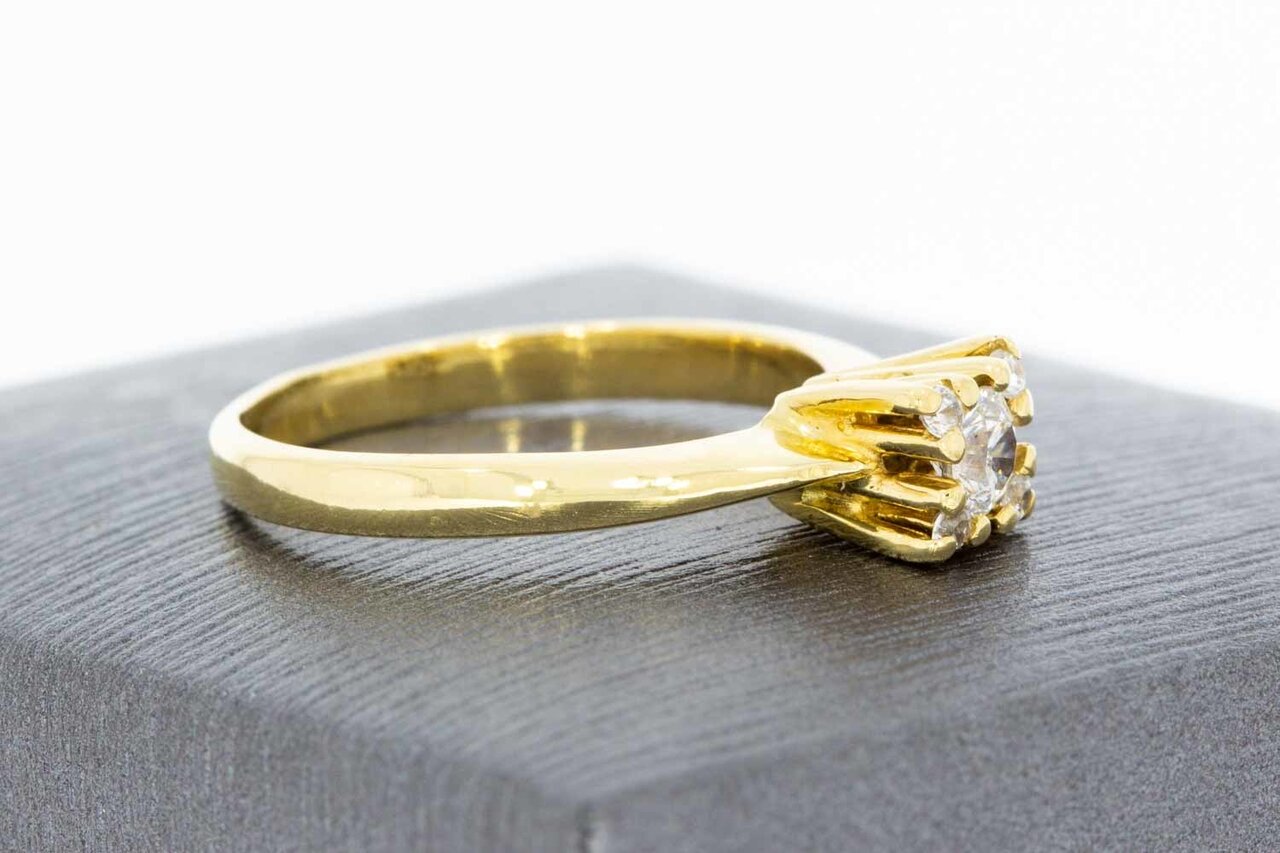 Goldene Damen Ring 18 Karat - 16,8 mm