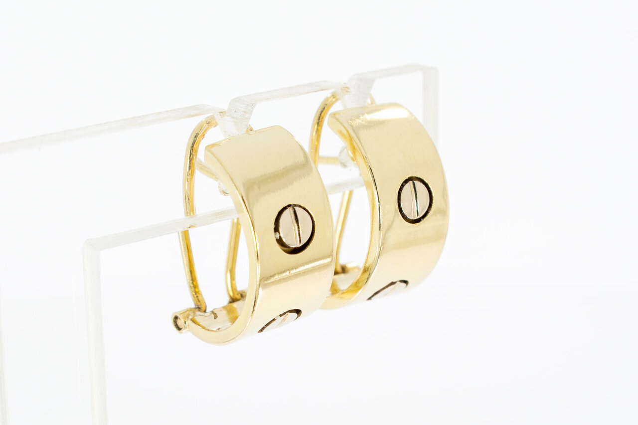 Halbkreolen 585 bicolor Gold - 1,9 cm