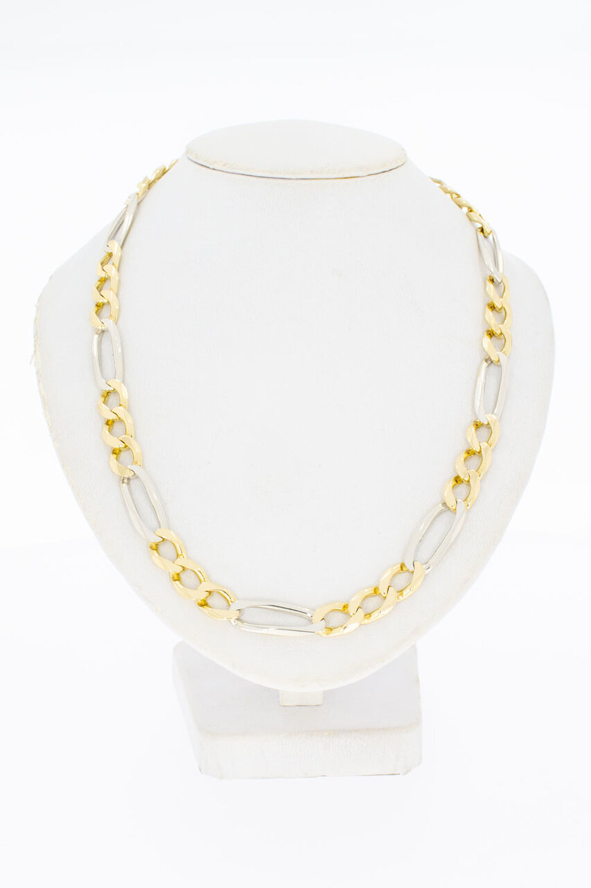 Figarokette 585 bicolor gold - 67 cm