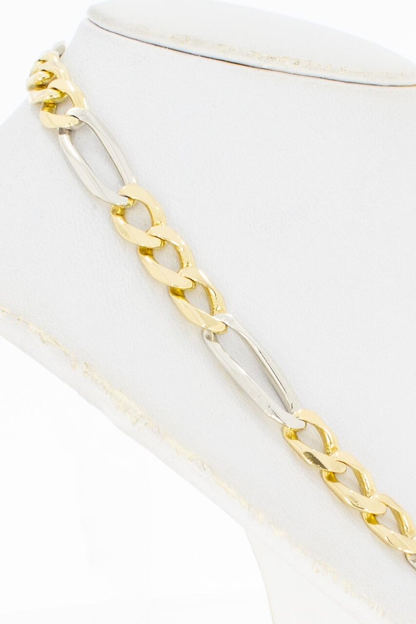 Figarokette 585 bicolor gold - 67 cm