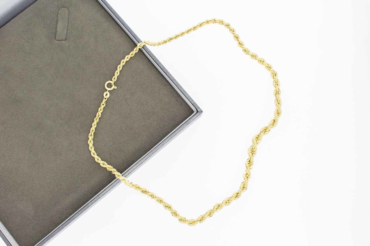 14 Karat Kordel Gold Kette - Länge 46 cm