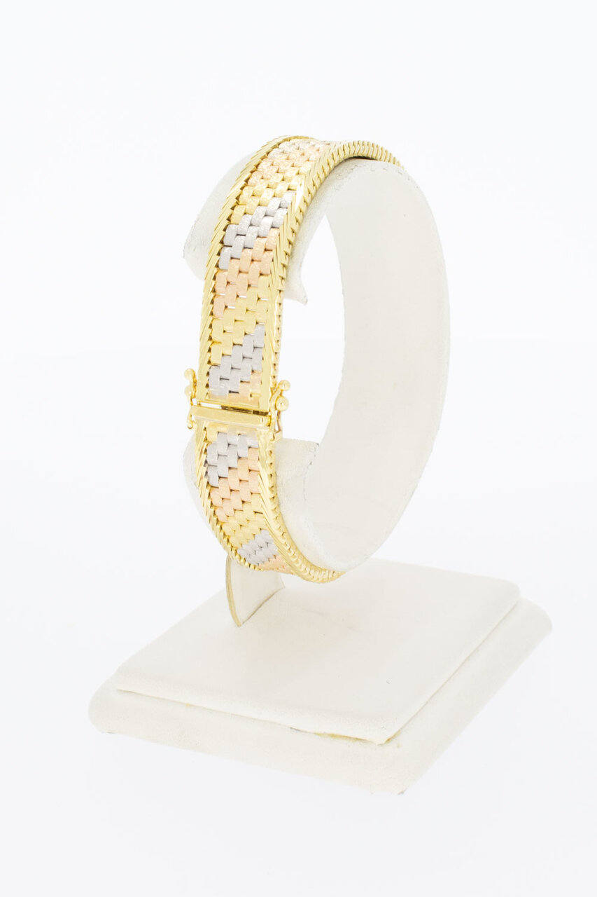 Tricolor 18 Karat Armband - 18,3 cm