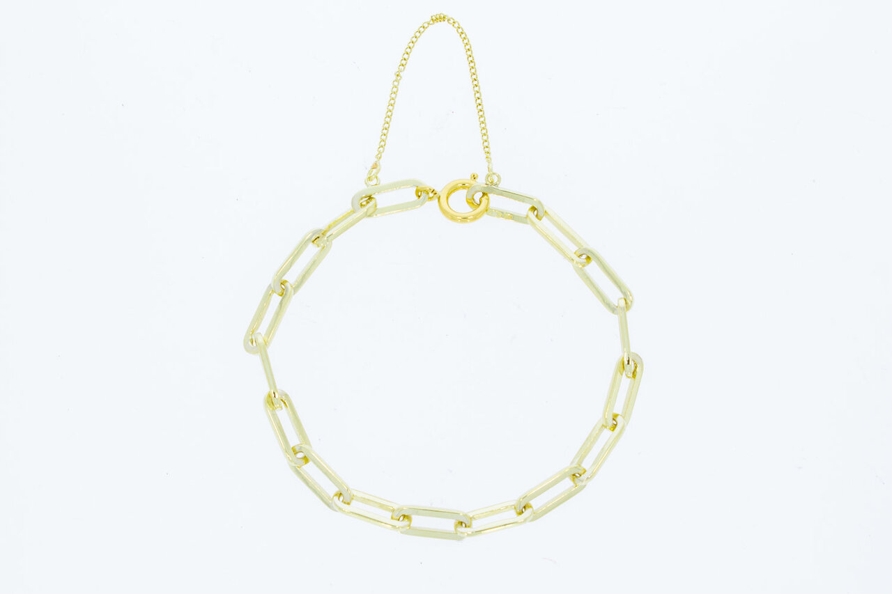 14 Karat Paperclip Goldarmband - 17,4 cm