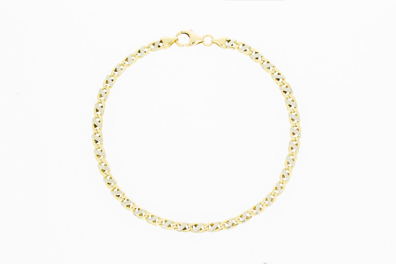 14 Karat Falkenauge Armband - 21 cm